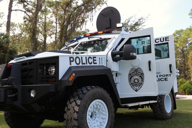 North Port Police recently deployed its Lenco BearCat — the name is short for Ballistic Engineered Armored Response Counter Attack Truck — to shorten a potential armed standoff. [PHOTO PROVIDED BY THE CITY OF NORTH PORT]