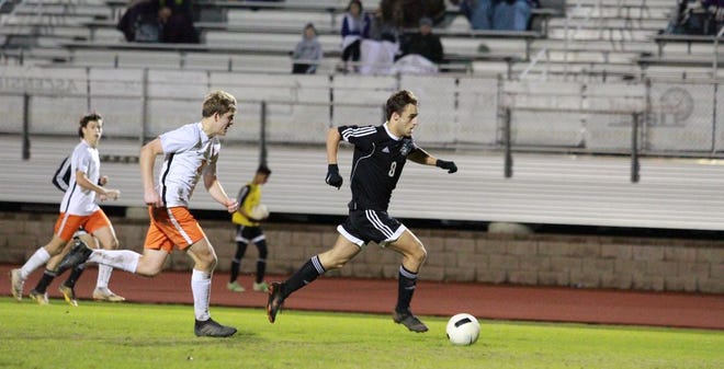 Dutchtown's Michael Greer had an assist in the Griffins' 4-3 loss to Catholic. Photo by Kyle Riviere.