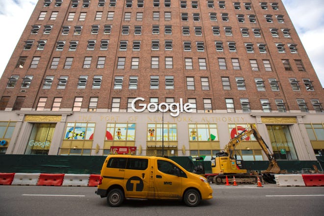 Google's office building in Manhattan, where the company said Monday it would expand its presence with a $1 billion campus in the West Village.  [Benjamin Norman / The New York Times]