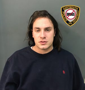 Cary Pacheco, Jr. of Fall River faces narcotics charges after arrest by Dartmouth police. [COURTESY OF DARTMOUTH POLICE DEPARTMENT]
