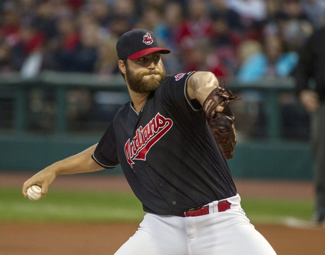 Indians pitcher Cody Anderson delivers against the White Sox during a game in Cleveland on Sept. 24, 2016. {Phil Long/Associated Press file]