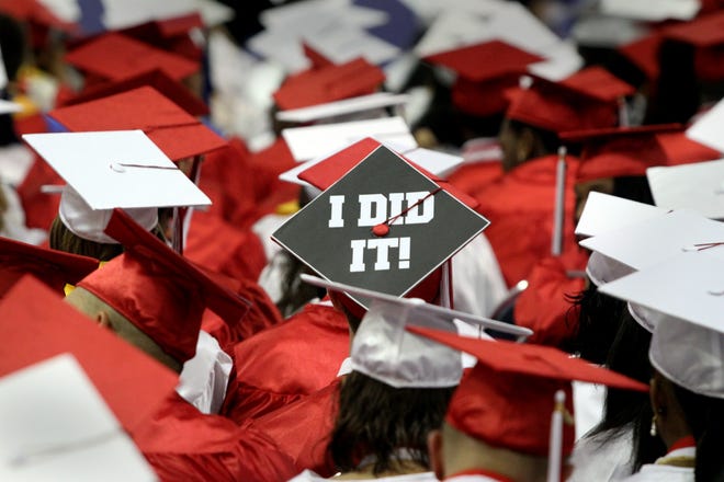 The increase to 80.4 percent continues a trend locally and throughout the state: the Polk County Class of 2014, seniors when the Class of 2018 started ninth grade, had a graduation rate of 69 percent. [FILE PHOTO/THE LEDGER]