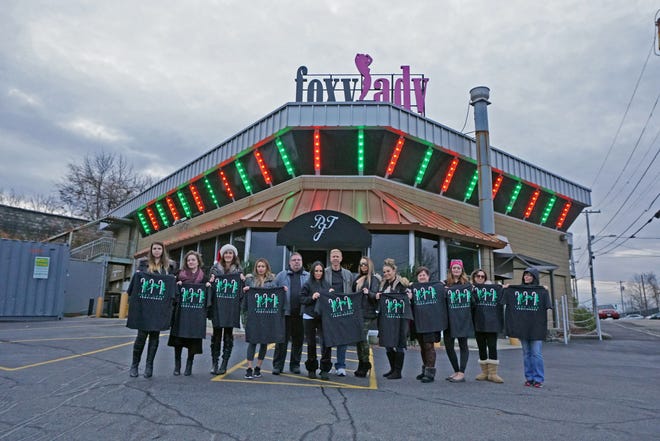 Employees of the Foxy Lady gathered Thursday to rally for the strip club's future.