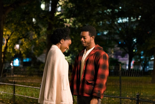 Tish (KiKi Layne) and Fonny (Stephan James) realize that there’s more than just friendship between them. [Annapurna Pictures]