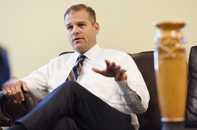 Public Defender Matt Shirk during an interview with The Florida Times-Union in his office in January 2015. [Bob Self/Florida Times-Union]