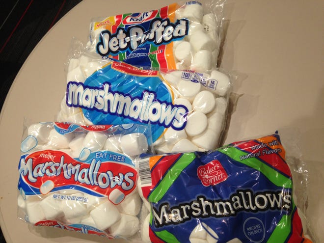 Sentinel staff conducted a blind taste test of four different brands of marshmallows this week. [Sarah Heth/Sentinel staff]
