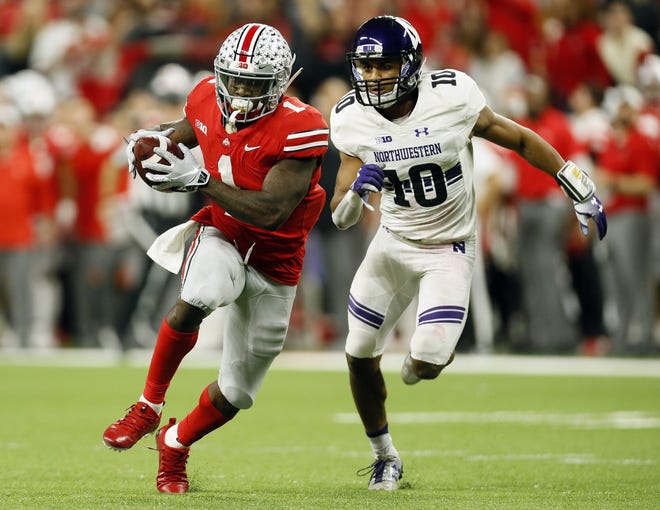 Knee injuries slowed Johnnie Dixon during his first three seasons at Ohio State, but he had a breakout season with eight TD catches in 2017 and has a career-high 40 receptions this season. [Adam Cairns/Dispatch]