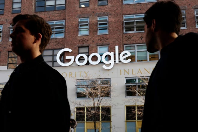 Google offices are seen in New York. The data being collected by the tech behemoth has been criticized as an invasion of privacy, although there are options to turn off features like location tracking. [Mark Lennihan/ AP file]