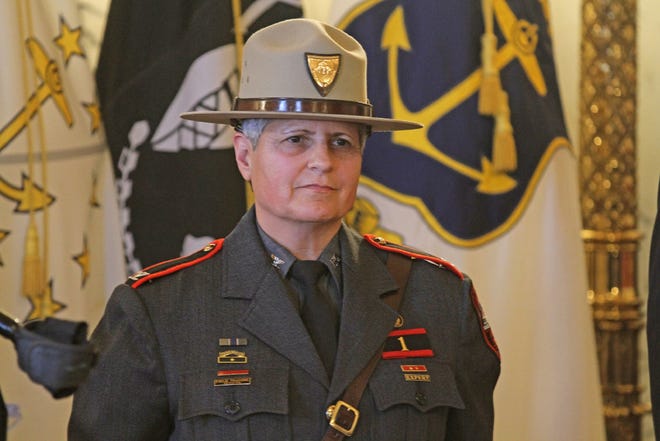 Ann Assumpico, the 13th superintendent and first woman to lead the Rhode Island State Police, has announced her plan to retire in January. [PROVIDENCE JOURNAL FILE PHOTO]