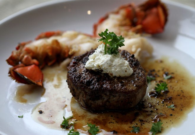 Beef Fillets with Boursin and Lobster Tails [Jessica J. Trevino/Detroit Free Press]