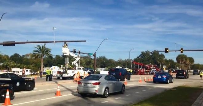 The scene of a fatal crash at Fruitville and East roads east of Interstate 75 in Sarasota County on Wednesday, Dec. 26, 2018. [Jennifer Kveglis / SNN-TV]