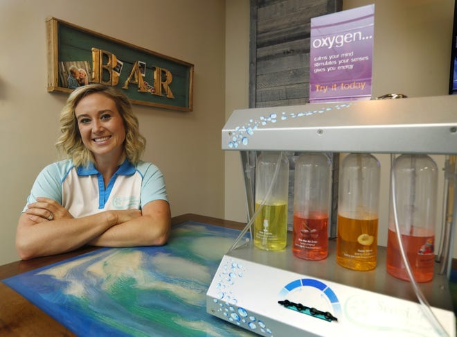 Seaside Cryotherapy and Oxygen Bar in New Smyrna Beach is a "one-stop shop to relieve, recover and rejuvenate," owner Arielle VanEck said. Her cryosauna blasts the body with subzero liquid nitrogen, which reduces muscle soreness and inflammation, and the oxygen bar can help cure a hangover, she said. [News-Journal/Nigel Cook]