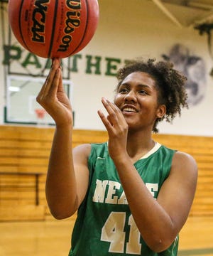Camille Hobby scored 26 points and grabbed 16 rebounds to lead Nease to a 60-52 win Thursday at the Naples Holiday Tournament [Gary Lloyd McCullough/Correspondent]