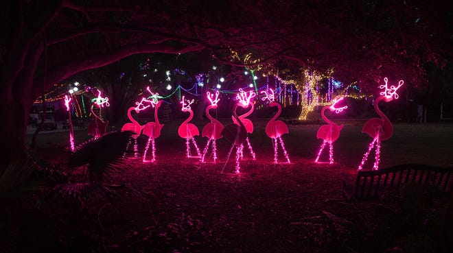 Selby’s signature “Florida reindeer" at Lights in Bloom. [HERALD-TRIBUNE STAFF PHOTO / DAN WAGNER]