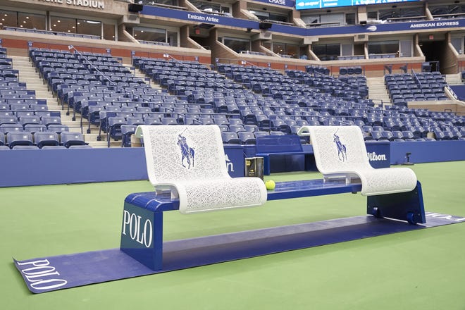 GAME ON: Design that makes the human interaction with everything as good as it can be was what drove the late architect Michael Grave. His legacy was channeled in the new furniture that graced the US Open tennis courts this year. [Photo courtesy of MGA&D]