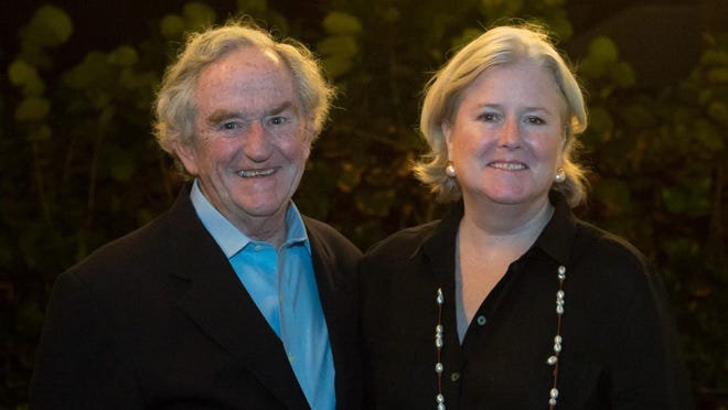 Joseph and Sharon McGinley attend the Hanley Foundation's Palm Beach Dinner Kickoff at Tim Gannon's home on Dec. 4. [Damon Higgins/palmbeachdailynews.com]