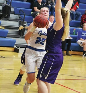 Denali Loecker is Ogden’s top reserve, scoring 3.7 points per game and grabbing 3.2 rebounds. She’s also made several key free throws in close Bulldog victories Photo by Andrew Logue/News-Republican
