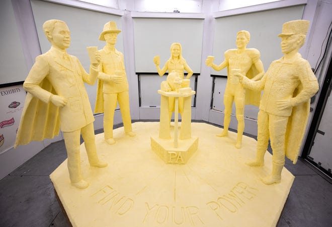 The butter sculpture, a long-time Farm Show staple, encourages Pennsylvanians to support the state’s dairy industry. [COURTESY OF PA INTERNET NEWS SERVICE]