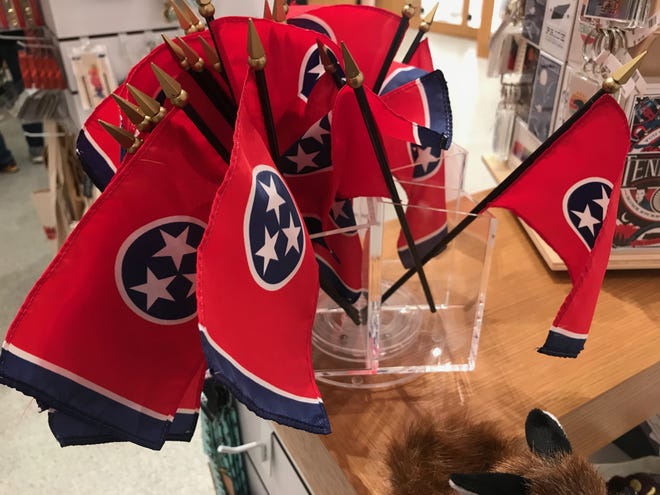 State flags for sale at the Tennessee State Museum in Nashville. [Photo by Rick Holmes]