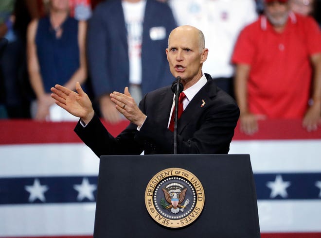 Gov. Rick Scott is starting his new job as U.S. senator late ostensibly because he promised to fight for Florida every day of his term. Instead of being sworn in with other senators elected in November, his schedule has him starting the day at 3:15 p.m. for two hours of "staff and call time." But that's a busy day for him lately. Since the Nov. 6 election, Scott's schedule has been blank for 41 days. [Chris O'Meara/The Associated Press]