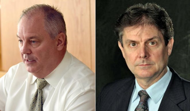 Drew Rankin, CEO, CMEEC, left; Edward Pryor, Chief Financial Officer, CMEEC [Photo compilation/ file/ NorwichBulletin.com]