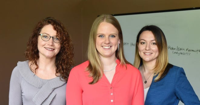 Reporters (from left) Marion Callahan, Kelly Kultys and Jenny Wagner have spent the past year reporting on the opioid crisis in the Delaware Valley. [FILE]