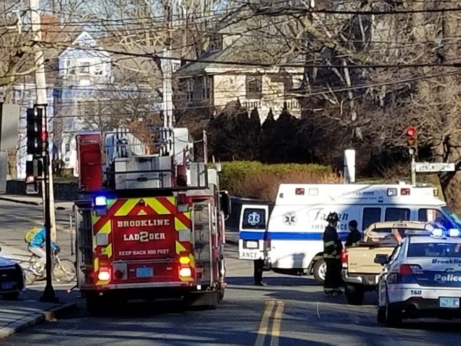 A mother and daughter were hit by a car while crossing Longwood Avenue by Kent Street on Dec. 4. [Courtesy Photo/Brookline Police]