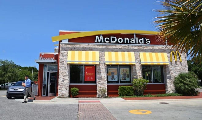 The McDonald's restaurant at 12976 Seminole Blvd. in Largo. Workers across Tampa Bay and Orlando say they are striking Tuesday during the lunch rush.