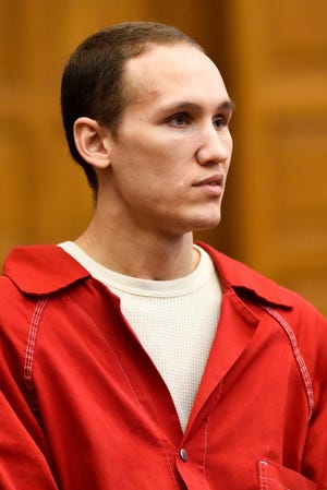 Jacob Stockdale appeared at a hearing Monday morning. His attorney, Wayne Graham intends to file a not guilty by reason of insanity plea. Stockdale is charged with the shooting deaths of his mother and brother. Stockdale suffered self-inflicted head and brain injuries that required extensive medical treatment. (GateHouse Ohio Media / Michael Balash, CantonRep.com)