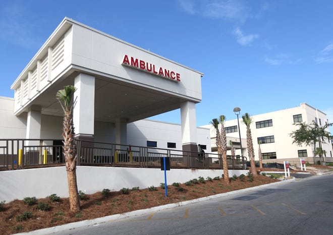 A new ambulance entrance is ready for use on Monday at Gulf Coast Regional Medical Center. [PATTI BLAKE/THE NEWS HERALD]