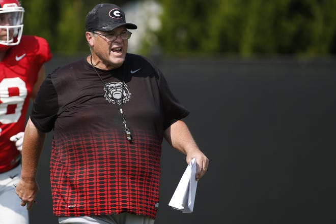 Georgia offensive coordinator Jim Chaney is leaving for the same position at Tennessee. [Photo/Joshua L. Jones, Athens Banner-Herald]