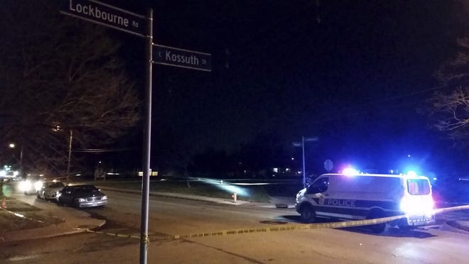 Columbus police are investigating after one man was killed and another critically wounded in a shooting Tuesday night, Jan. 8, 2019, near the intersection of Lockbourne Road and East Kossith Street at Roosevelt Park on the South Side. [Jim Woods /Dispatch]