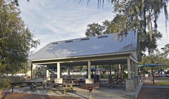 The tables and grills at Urfer Park were spread with human feces last month by a Sarasota County substitute teacher, the Sarasota County Sheriff's Office reports. [Herald-Tribune archive / Thomas Bender]