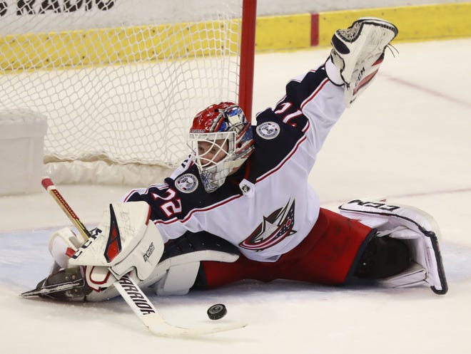 Blue Jackets goaltender Sergei Bobrovsky, who missed Thursday's game as a disciplinary measure, faces a meeting Friday before he would be allowed to rejoin the team. [Wilfredo Lee/The Associated Press]