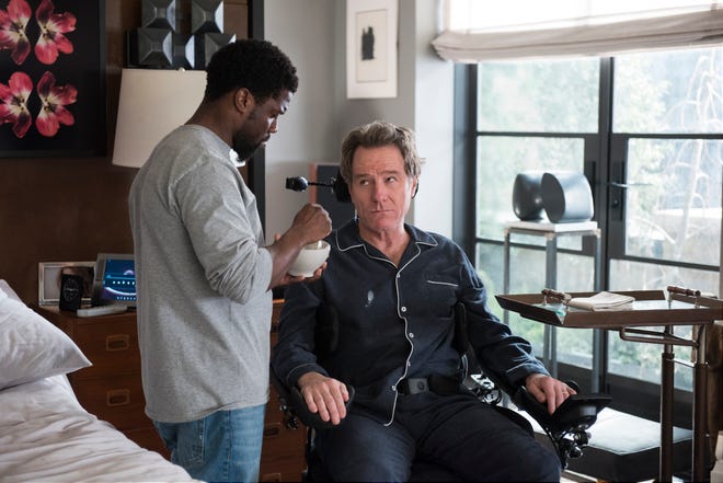 Bryan Cranston has a few doubts about Kevin Hart’s approach to lunchtime. [STX]