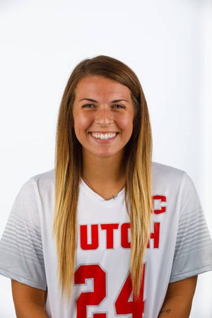 Central College freshman Sydney Canney as a member of the Women’s Soccer team. PHOTO COURTESY OF CENTRAL COLLEGE ATHLETICS