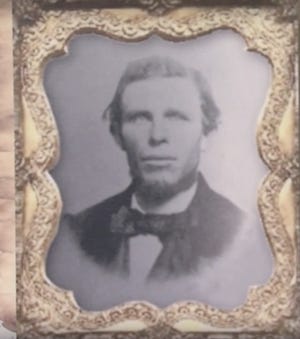 A screen shot of a photo of Jonathan Stowe who died at the Battle of Antietum in 1862. His diary of the Civil War battle is part of a new history series on GCTV. [GCTV image]