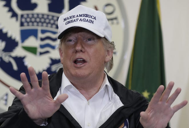 President Donald Trump speaks at a roundtable on immigration and border security at U.S. Border Patrol McAllen Station during a visit to the southern border Thursday in McAllen, Texas. [AP Photo/ Evan Vucci]