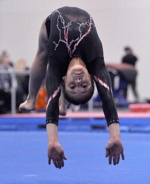 The annual Stars & Stripes Gymnastics Invitational returns to the Bayfront Convention Center starting Friday. 12. [GREG WOHLFORD FILE PHOTO/ERIE TIMES-NEWS]