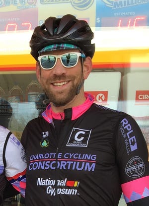 Cyclist Peter Cassidy, a vice president at Atrium Health's Carolinas Rehabilitation Mount Holly, organized a virtual ride called A Peaceful Spin to promote unity, peace and tolerance. [PHOTO PROVIDED BY PETER CASSIDY]