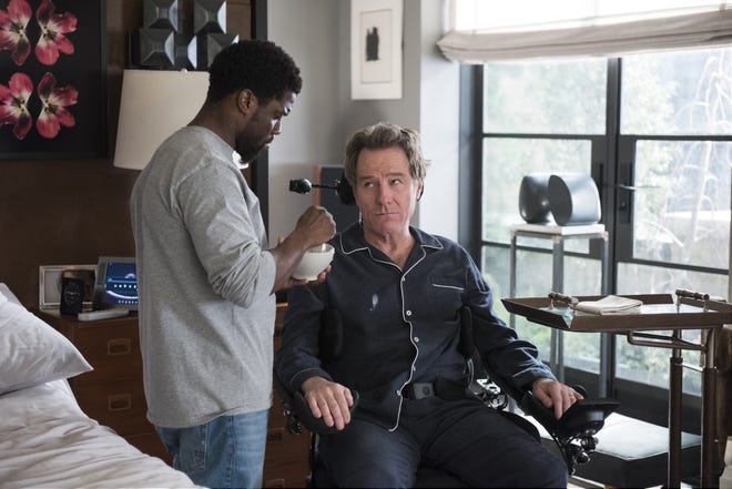 Kevin Hart, left, and Bryan Cranston star in "The Upside." [LANTERN ENTERTAINMENT]