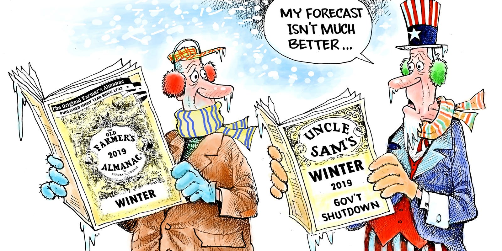 Granlund cartoon: Uncle Sam's winter forecast