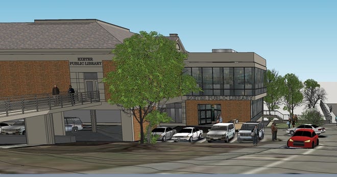 Schematic rendering of the proposed Exeter Public Library renovation. [Courtesy Photo]