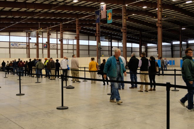 Voters in Dodge City cast ballots at a polling site located outside city limits during the Nov. 6 midterm election. [November 2018 file photo/The Capital-Journall]