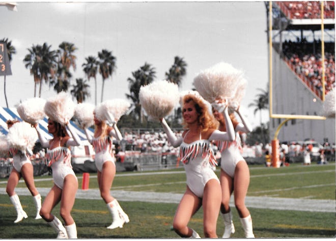 Irene Allen, mother of Boston College defensive end Zach Allen, was a Miami Dolphins cheerleader from 1985-1987. [PHOTO COURTESY OF ALLEN FAMILY]