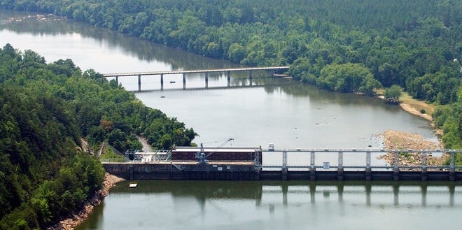 The state's fight to take control of the Yadkin River and electricity-generating dams - including the High Rock Lake dam, seen here - has hit a wall in federal appeals court. [File photo]