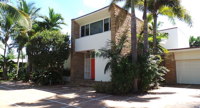 The Landmarks Preservation Commission is recommending this home at 244 Nightingale Trail be landmarked. The board also approved modifications to the home. [Courtesy of the Town of Palm Beach]