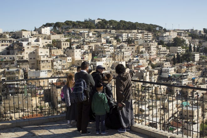 Tourists visit the site of the City of David on Jan. 10, 2019. CREDIT: Photo for The Washington Post by Kobi Wolf