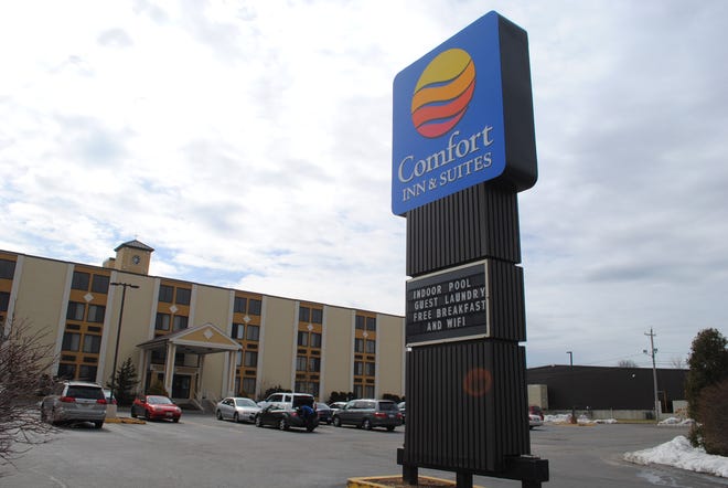 Karen Bailey, front desk clerk at the Comfort Inn, 360 Airport Road in Fall River, said the Comfort Inn served two people from Newport, and has several rooms available if more should inquire. [Herald News File Photo]