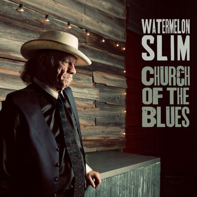 Well-known bluesman and one-time Oklahoman Watermelon Slim releases today his new album "Church of The Blues," via NorthernBlues Music. Album cover art provided